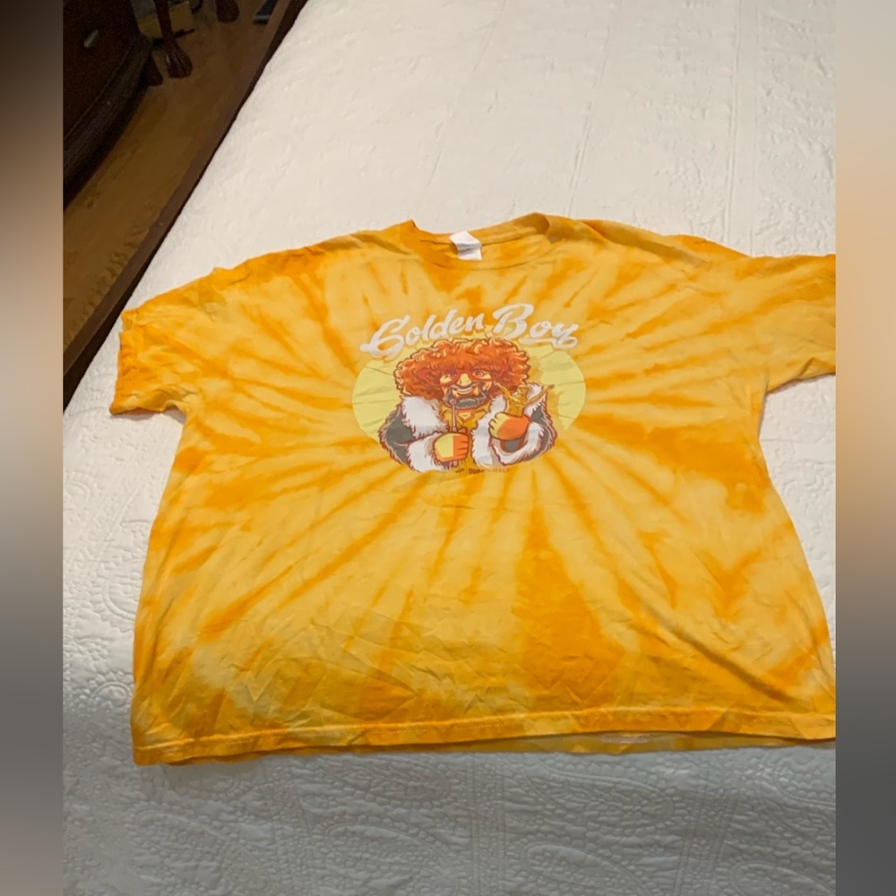 Golden Boy Yellow Gold Tie-Dye T-Shirt Men’s Size XL Some dust stains see pics